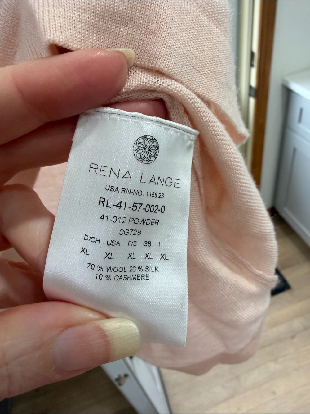 Rena Lange Light Blush Sleeveless Tank Top - Picture 3 of 3